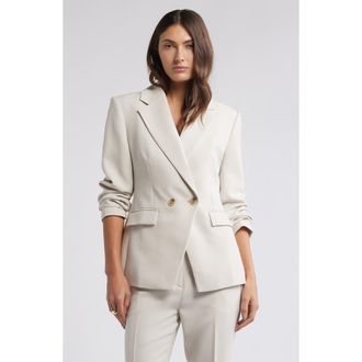 Open Edit The Icon Hourglass Blazer in Beige Pumice at Nordstrom, Size Xx-Small