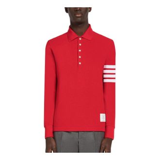 Thom Browne Collar Long Sleeve T-Shirt Red MJP137G-07976-600