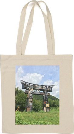 Generic Tori gate guardian of sick beats rave raver Japan meme Natural Cotton Tote Bag White