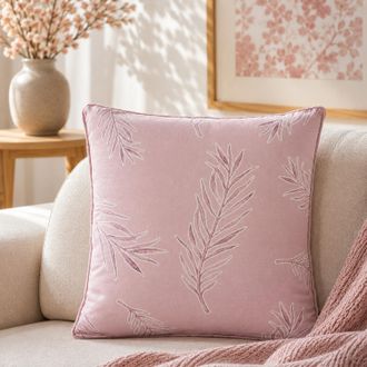 KASANOVA Cuscino divano rosa 45x45 cm foglia