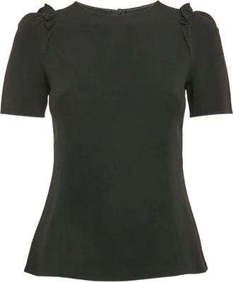 Dolce & Gabbana T-shirt met ruches - Zwart