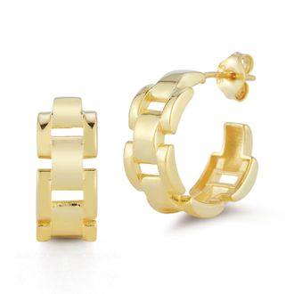 Glaze Jewelry Sterling Silver Bold Link Hoops
