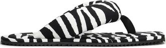 The Attico Teenslippers met zebraprint - Wit