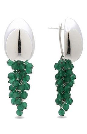 Eye Candy Los Angeles Annette Statement Drop Earrings in Silver at Nordstrom Rack