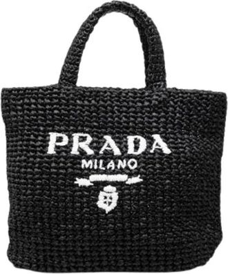 Prada Pre-owned Viscose Tote Bag - Dames - Vintage Shopper - Zwart - ONE Size - Vintage