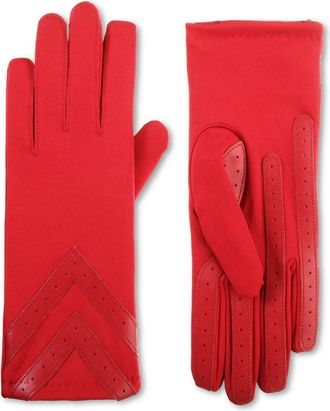 Isotoner WomenS Smartdri Chevron Stretch Touchscreen Gloves In Chili