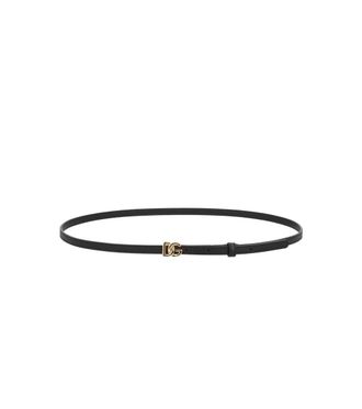 Dolce & Gabbana Black Solid Logo Buckle Belt