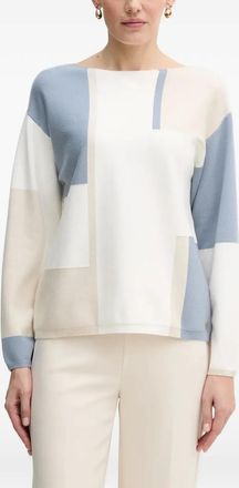 Joseph Ribkoff Maglione con design color-block - Bianco