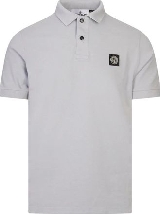Stone Island Slim-fit Kort&auml;rmad &eacute;tr&ouml;ja - Heren - Polos - Grijs - M - Katoen - Tops