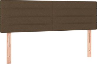 vidaXL Cabeceros 2 Unidades Tela Marr&oacute;n Oscuro 72x5x78/88 Cm Vidaxl