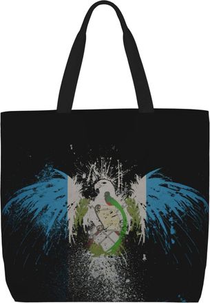 Generic Women Handbag Guatemala Flag Women Beach Bag Reusable Folding Shopping Bags, For Gym, Daily, School, Christmas, Birthday