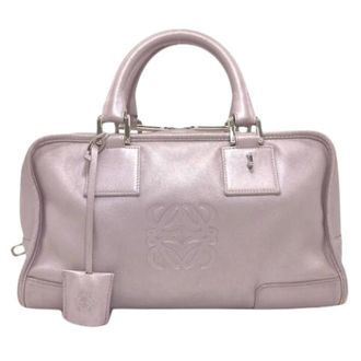 Loewe Pre-owned Lamsleren Handtas - Dames - Vintage Handtas - Paars - ONE Size - Leer - Vintage