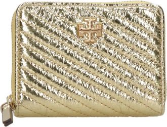 Tory Burch Portemonnees Goud - Dames - Portefeuilles - Geel - ONE Size - Leer - Accessoires