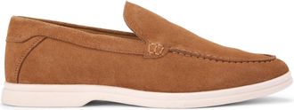 Kurt Geiger Mens Suede Ryan Loafers - Tan - Size UK 12