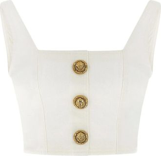 Balmain Mujer, Camisetas, Blanco, Talla: S