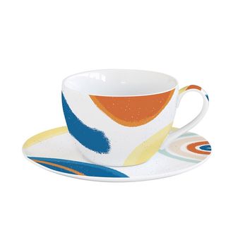 Easy Life Porcelain cup and saucer 280 ml. in colored box ALEGRIA