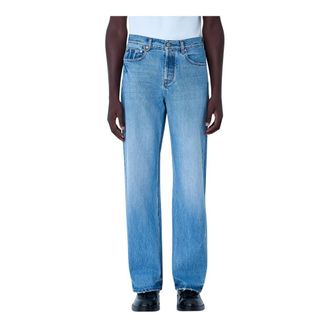 Jacquemus Straight Jeans, male, Blue, Size: W30 Le De-N&icirc;mes Droit Jeans