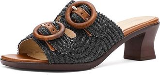 Eric Michael Zest Womens Dress Sandals Black : EU 40 (US Womens 9.5-10) M (B), Leather