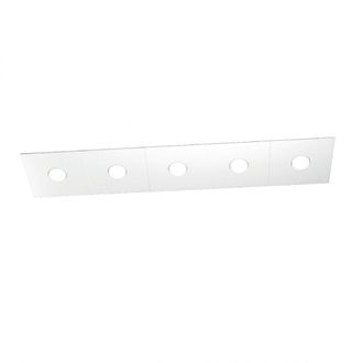 Top-Light Top-light - Plafoniera Moderna Top Light Eccentric 1156 5l Gx53 Led Metallo Lampada Parete Soffitto, Finitura Metallo Bianco