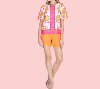 Jade Yoga Puff Sleeve Top In Summer