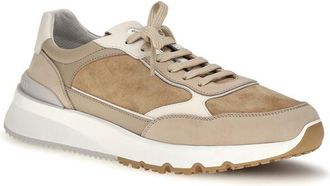 Brunello Cucinelli Calf Leather Low-Top Sneaker - Beige
