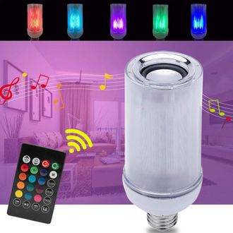 OEM Lampadina Led Rgb Bluetooth Con Telecomando, Lampadina Intelligente Dimmerabile E27, Applique Che Cambia Colore Con Altoparlante Per Soggiorno, Camera