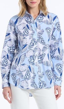 Robert Graham Carrie Long Sleeve Woven Shirt in Blue at Nordstrom Rack, Size X-Large