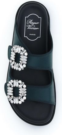 Roger Vivier Womens Sandals Slidy Viv Forest Upper: Fabric