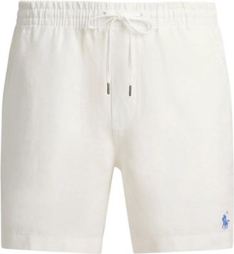 Ralph Lauren 6-Inch Polo Prepster linnen short - Heren - Korte Broeken - Wit - M - Linnen - Korte Broeken