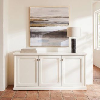 Maisons du monde Aparador de 3 puertas batientes crudo, 171 cm