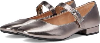 Life Stride Cameo MJ Mary Jane Flats Womens Shoes Pewter Metallic : 5.5 M (B), Faux Leather