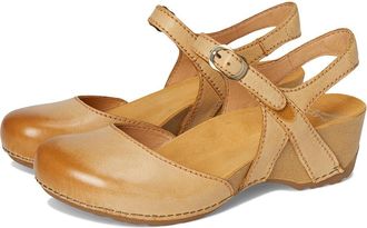Dansko Tiffani Womens Shoes Tan Milled Burnished : EU 41 (US Womens 10.5-11) Regular, Leather