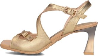 Hispanitas Sandalen met Hoge Hak - Dames - Sandalen met hakken - Geel - 39 EU - Leer - Schoenen