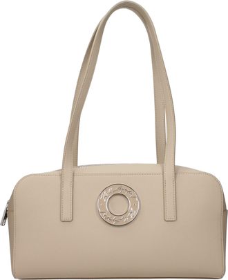 Karl Lagerfeld Beige Leather Shoulder Womens Bag