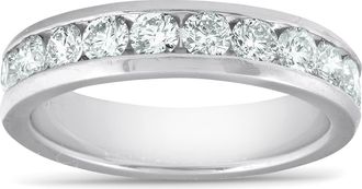 Pompeii3 1ct Lab Grown Diamond Wedding Ring Platinum Channel Set Eco Friendly Size Selectable