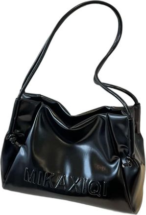 Generic Womens Tote Bag Large Handbag Simple Shoulder Bag for School Work Leisure | black