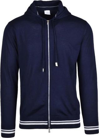 Eleventy Gebreide vest - Heren - Vesten - Blauw - M - Wol - Truien & Vesten
