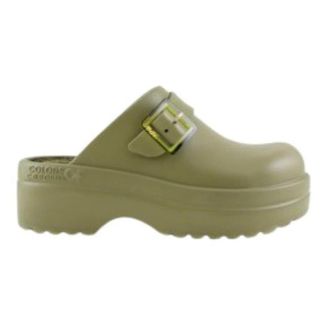Colors Of California Sabot - Dames - Klompen - Groen - 37 EU - Denim - Schoenen