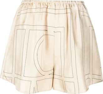 Toteme Monogram Silk Shorts