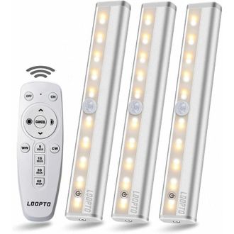 OEM Paquete De 3 Luces Led Inal&aacute;mbricas Con Control Remoto. L&aacute;mparas De Pared Inal&aacute;mbricas Led Para Armarios De Dormitorio. Se Utilizan En Armarios Y Vitr