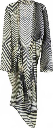 Rick Owens Womens Abito Wrap Dress In Black/milk Degrade
