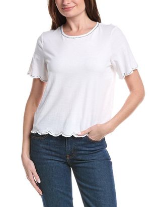 CeCe by Cynthia Steffe Scalloped Shirt