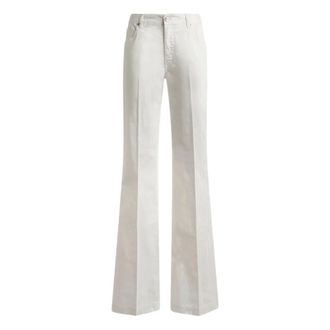 Etro Etro, Wide Trousers, female, White, Size: W27 Pegaso Long Flared Jeans