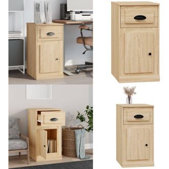 vidaXL Mobiletto Cassetto Rovere Sonoma 40x50x75 cm Legno Multistrato - Cassetto in legno - Mobiletto in legno multistrato
