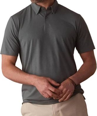 The Normal Brand Mens Stretch Performance Polo Shirt In Mediterranean Green