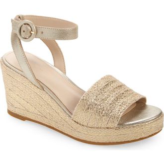 Pelle Moda Wilder Espadrille Wedge Sandal in Gold at Nordstrom Rack, Size 6.5