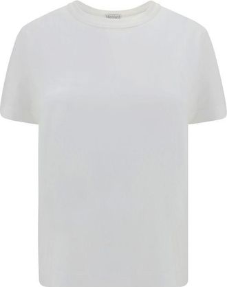 Brunello Cucinelli T-shirt met ronde hals en korte mouwen