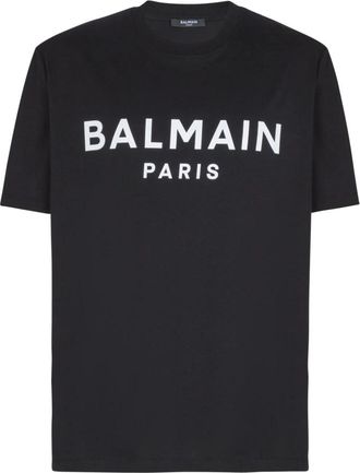 Balmain T-shirt met Paris-print - Heren - T-shirts - Zwart - S - Katoen - Tops