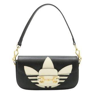 Gucci Pre-owned Adidas Leather 2way Schoudertas - Heren - Vintage Schoudertas - Zwart - ONE Size - Leer - Vintage