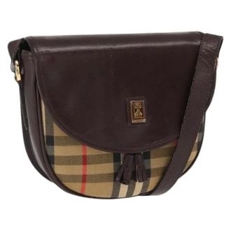 Burberry Pre-owned Cross Body Bags, female, Multicolor, Size: ONE SIZE Pre-owned Canvas Shoulder Bag